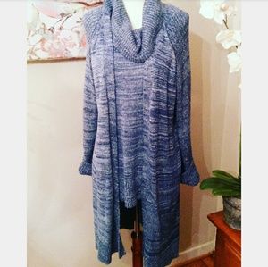 2 for 1! Chico's Blue Knit Duster Set!